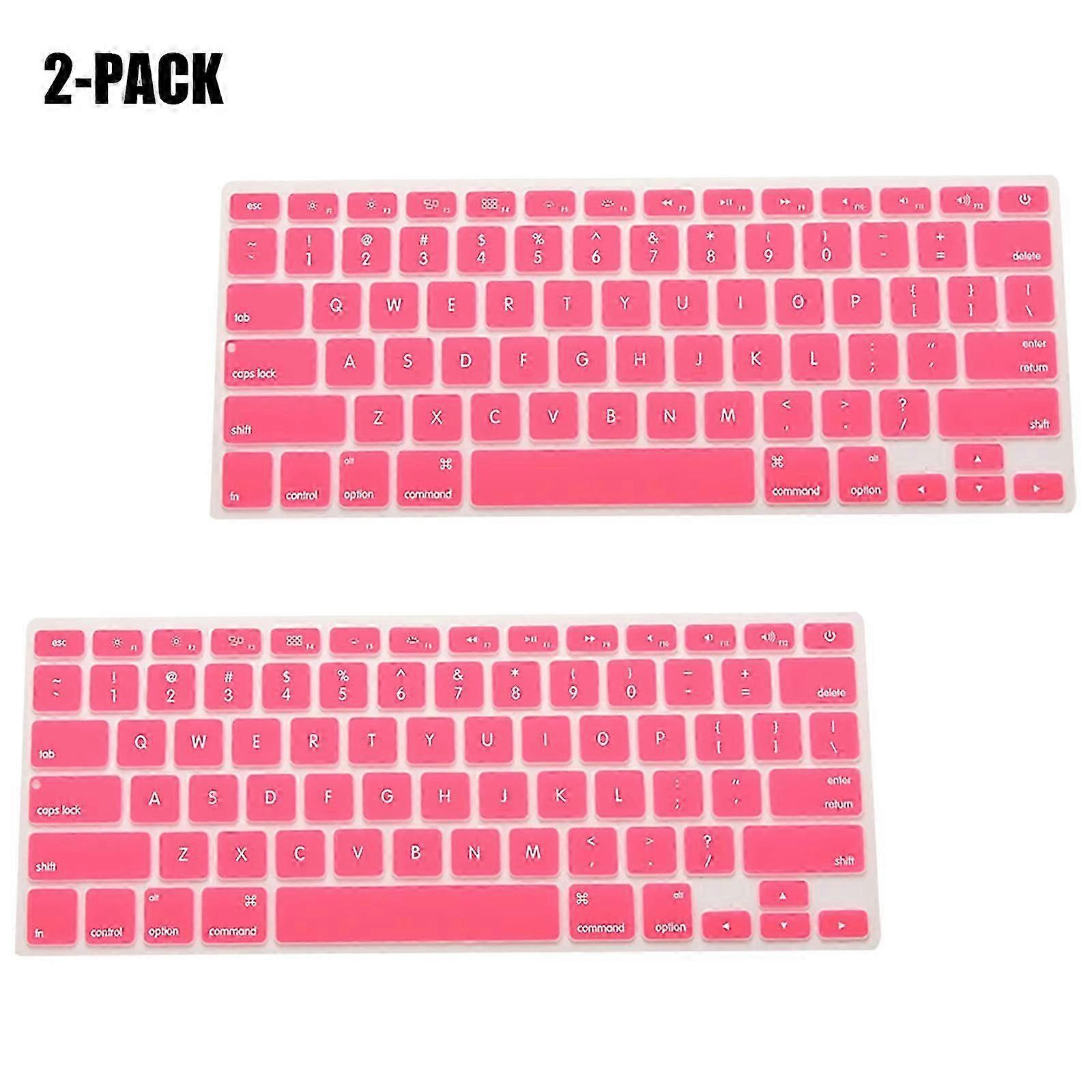 Book Air Pro用2PCSシリコンキーボードスキンカバーケース13 "15"ピンク