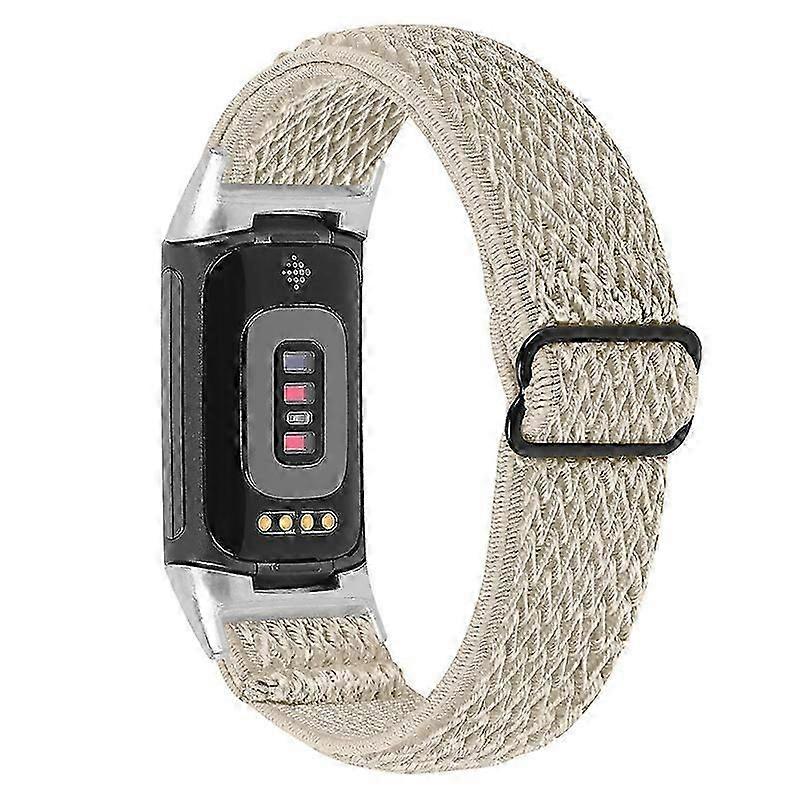 Stretchy Nylon Solo Loop Bands Adjustable Braided Sport Elastic Straps for Fitbit Charge 6 5