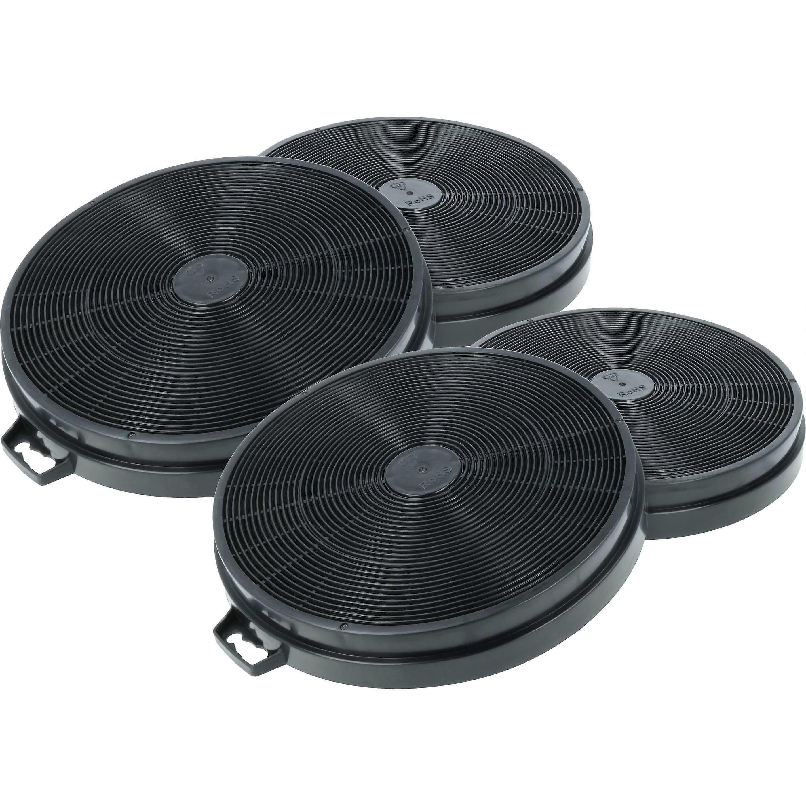 vhbw 4x Aktivkohlefilter kompatibel mit Faure FHC 9131 WC, FHT 6134 N, FHT 6134 W, FGH 5134 X, FHC 9131 NC, FHT 6134 X Dunstabzugshaube - 20,2 cm