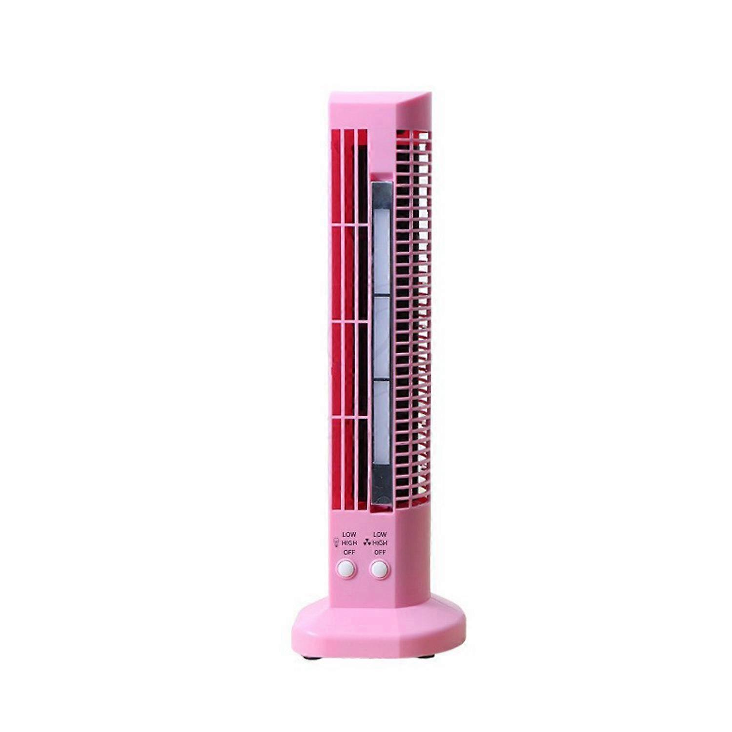 New 2-in-1 mini desktop tower bladeless portable fan with lighting function, multi-functional USB fan side light