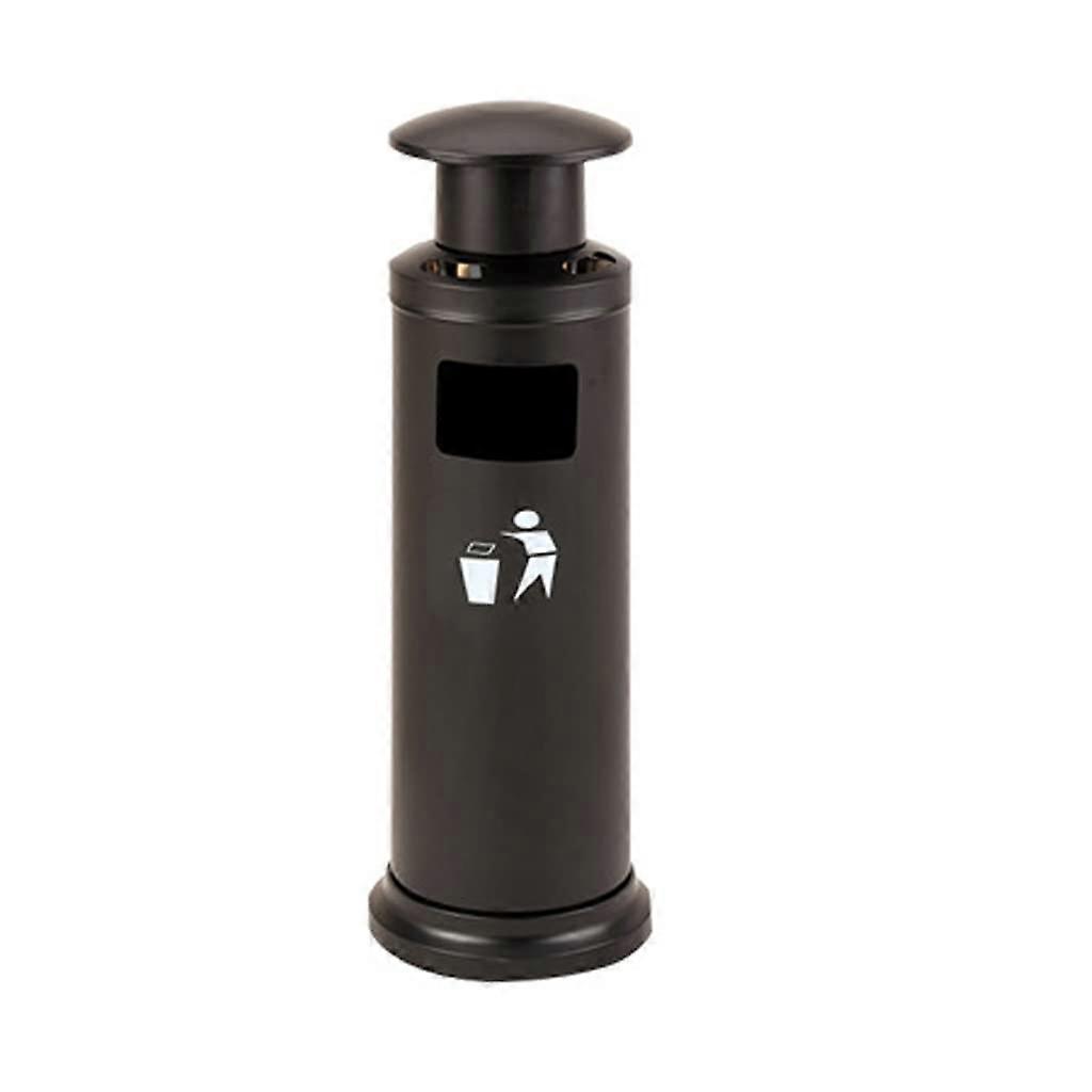 Standing Ashtray Stainless Steel Vertical Cigarette Butt Post for Outdoor and Indoor Use, Trash Can With Ashtray