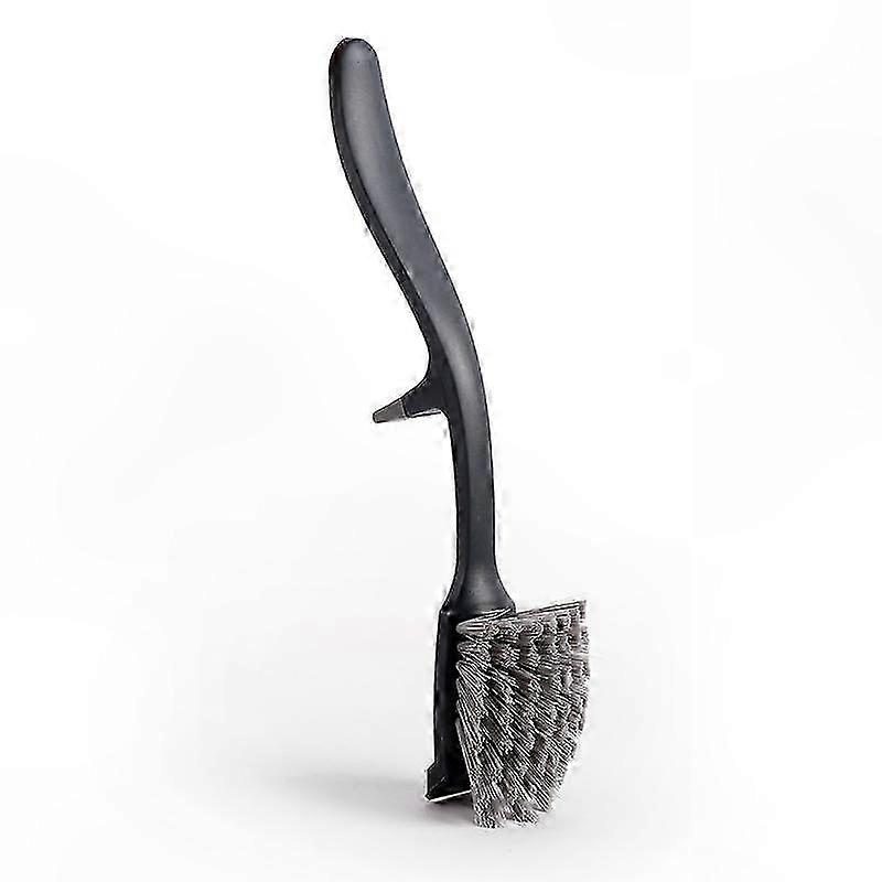 Dish Brush with Built-in Holder for Sink Edge Storage Handles Cleaning Tasks Efficiently