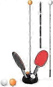 מאמן טניס שולחן עם פיר גמיש, מאמן ראייה לטניס שולחן מתכוונן לגובה, מתאים למשחק פנימי וחיצוני למבוגרים וילדים-