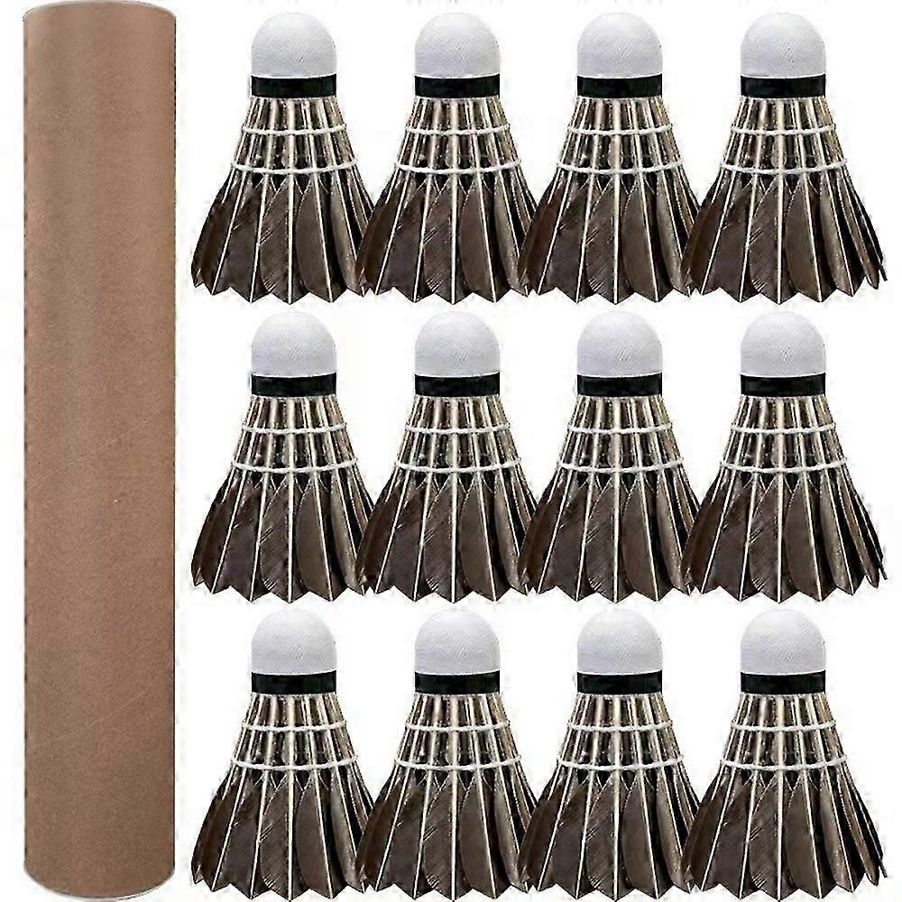 Professional Badminton Shuttlecock Black Goose Feather Badminton Sh...
