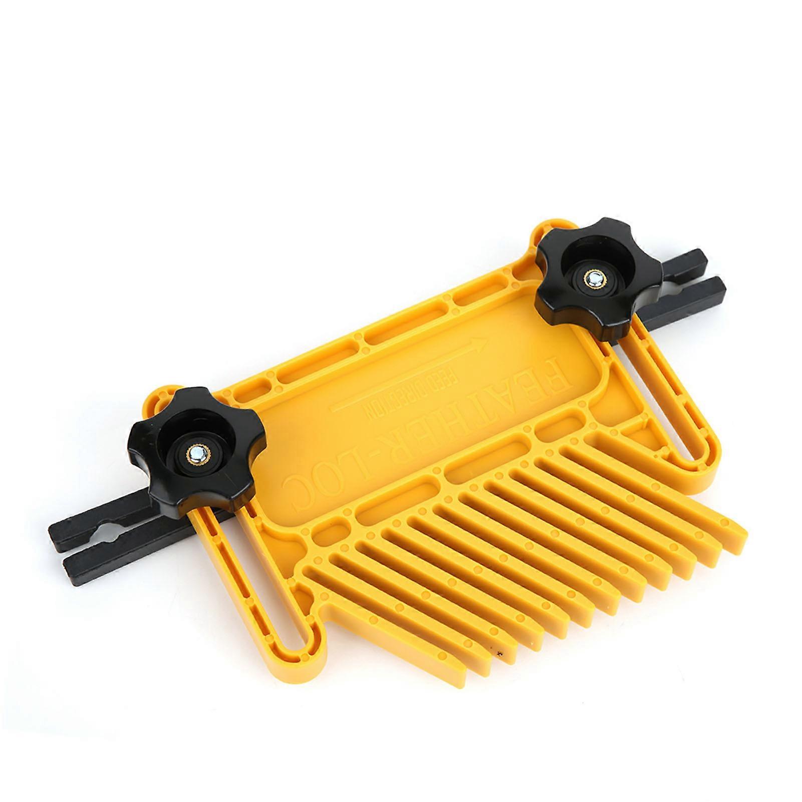 2Pcs Woodworking Feather Board Set Router Tables Saws Yellow Carpentry Aid Hand Tool Kit