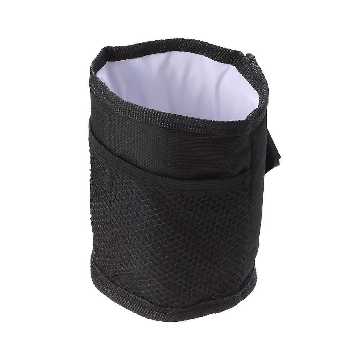 Portable Black Cup Holder Bag for Parents Baby Stroller with Side Hanging Function 1 Pc