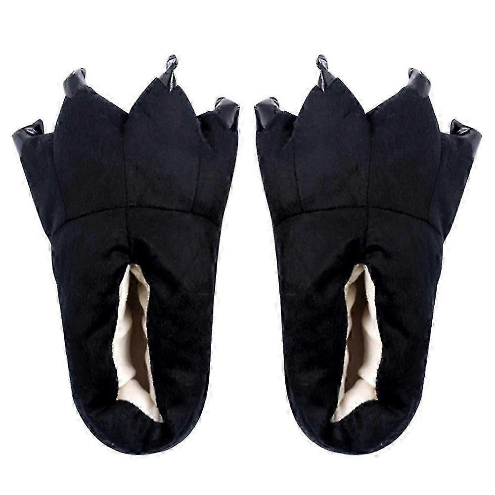 adult kids animal monsters feet slippers claw dinosaur paw plush fun shoes slippers