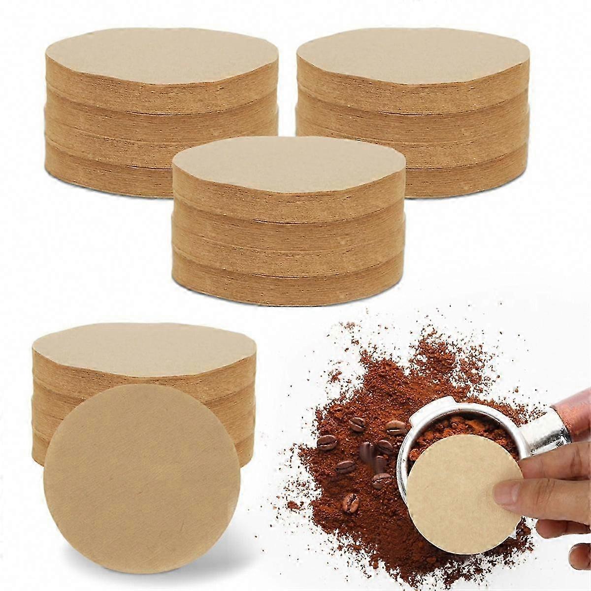 1600PCS Unbleached Coffee Filter Paper, Round Tea Filter Caps, DIY Espresso Cloth Screen 64mm Replacement