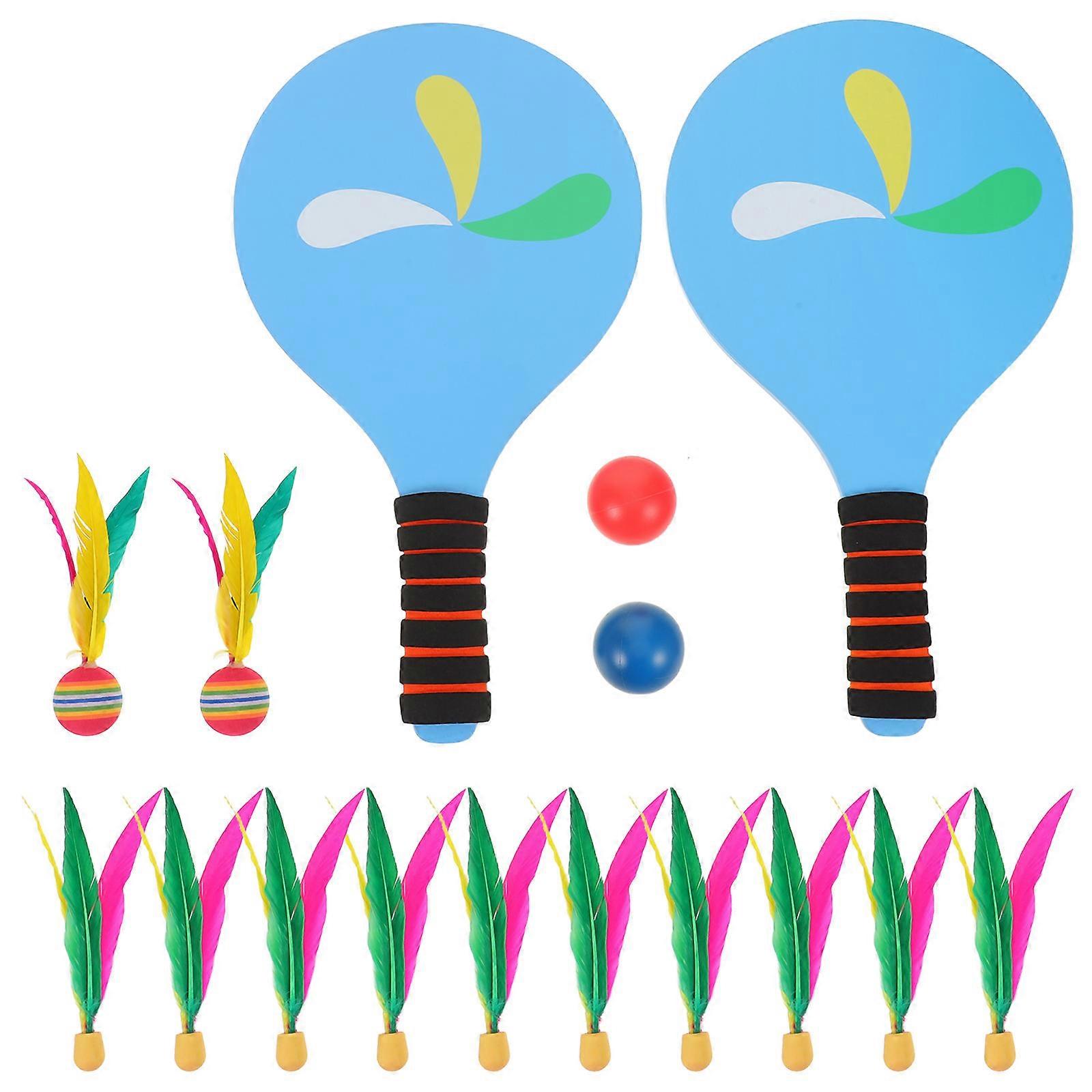 It seems you're referring to a product listing for a **"1 Set Beach Paddle Ball Set: Board Badminton Racket With Balls Shuttlecocks Hand Racket