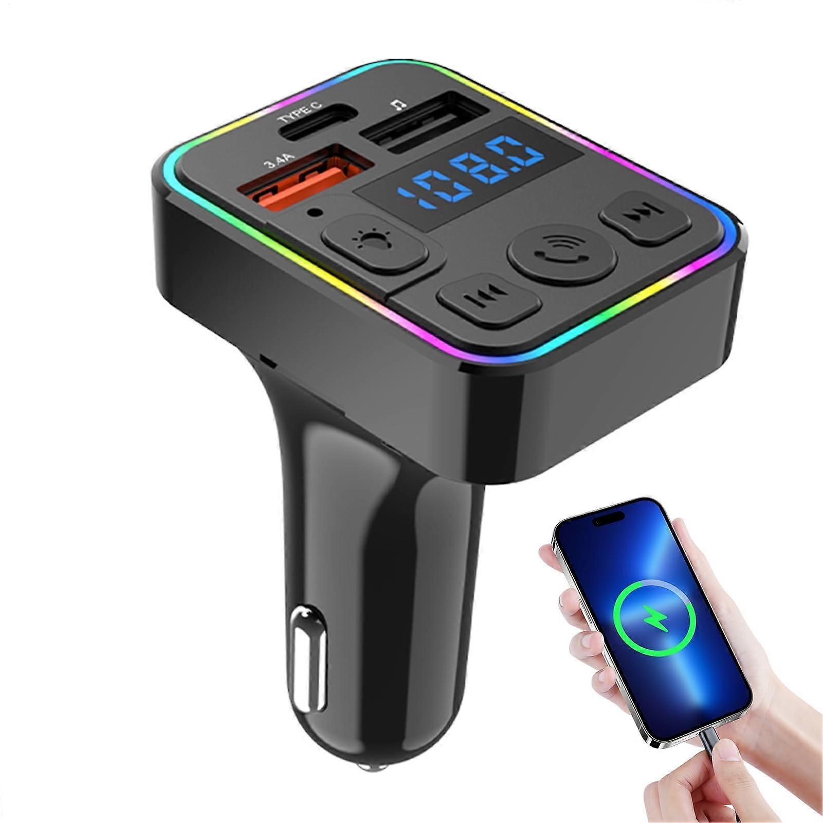 Car Music Adapter  MP3 Wireless Transmitter, TypeC Port Plugandplay USB MP3 Receiver for Vehicle