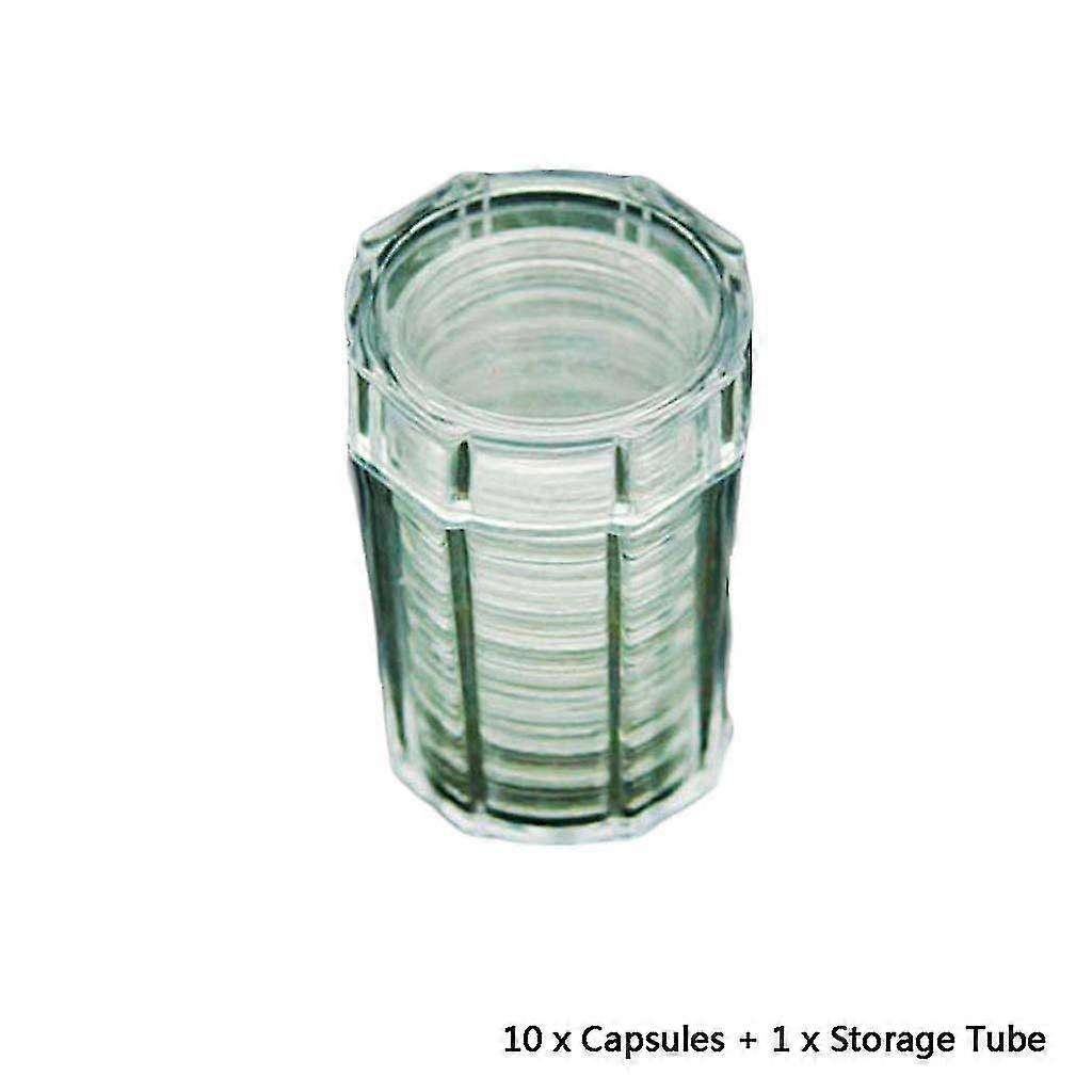 Clear Coin Tube Holder Storage Collection for Case Protector with 10 Pcs Direct