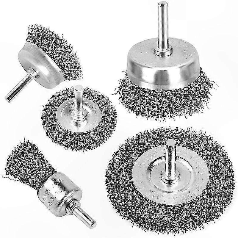 Drill Wire Brush Set for Stripping and Cleaning, Wheel and Cup Attachments Included
