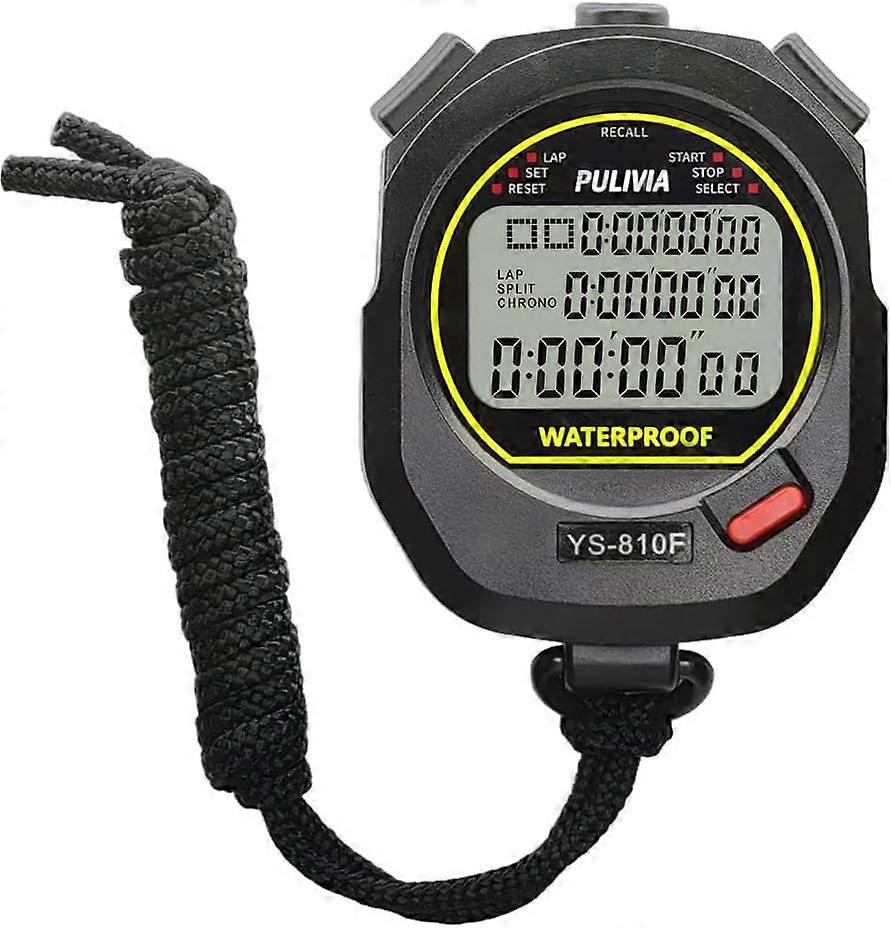 2025 Latest Model  Waterproof Stopwatch Timer 10 Lap Split Memory Digital Stop Watch for Sports