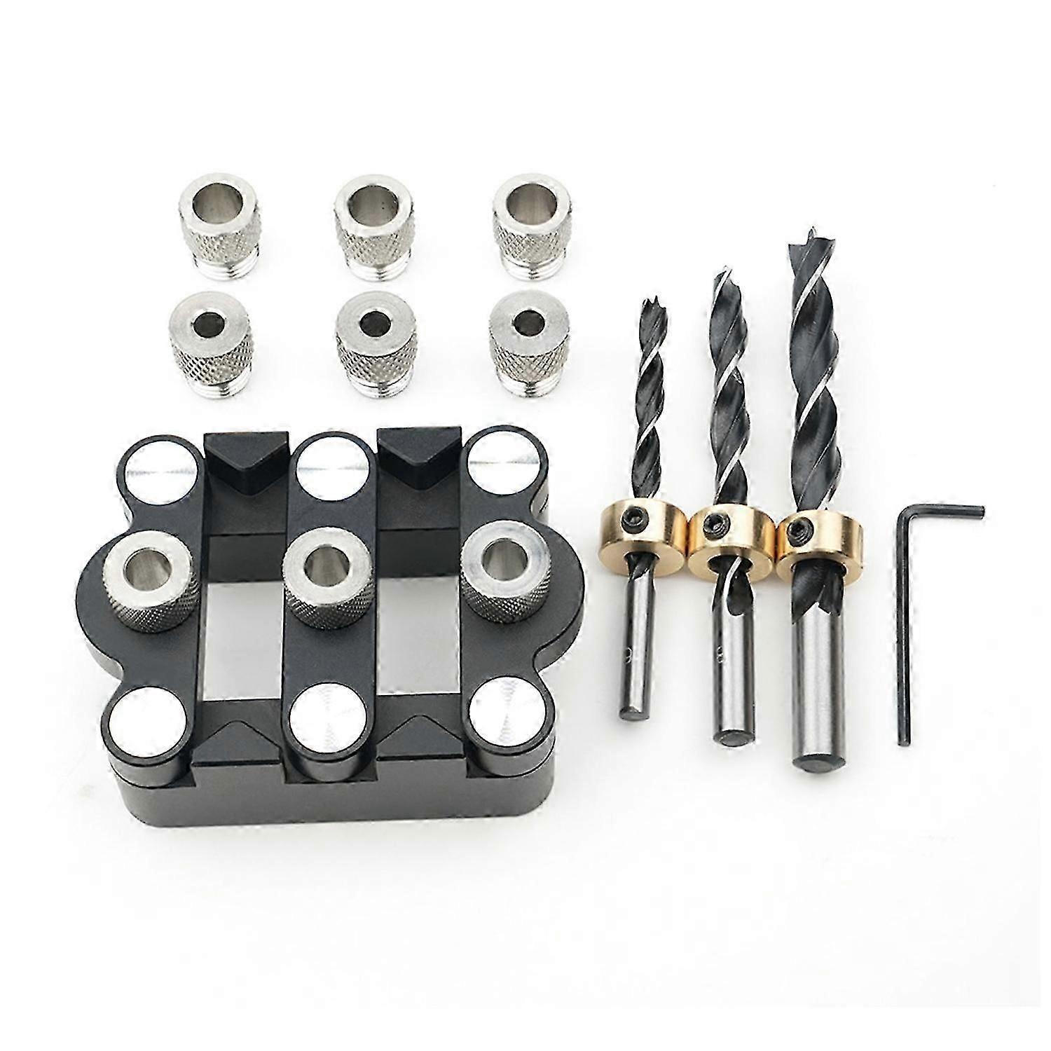 Self Centering Doweling Jig 13-32mm Clamping Precise Alignment Dowel Drill Guide Punch Locator with