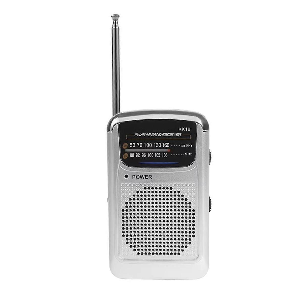 Portable Mini Radio with Built-in Speaker SW/AM/FM Bands, Telescopic Antenna for Indoor & Outdoor Em