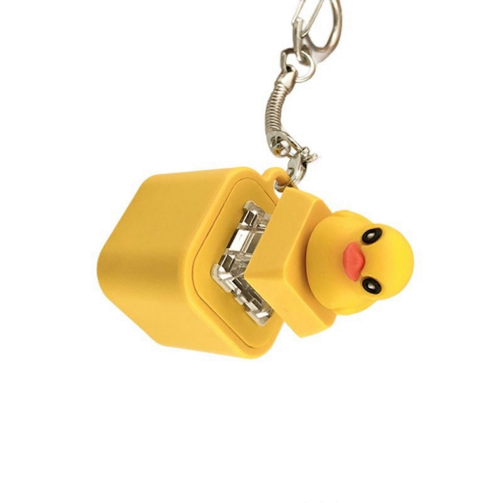 Duck Fidgety Toy Quacking Fidgety Toy Rechargeable Duck Key Chain Stress Relief Sensory Game Squeaky Home Decoration Multicolor