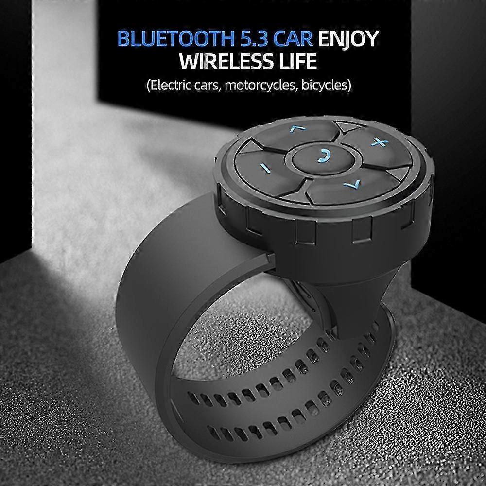2025 Wireless Bluetooth 5.3 Remote Button Helmet Earphone Motorcycle/Bike Handlebar Media Controller Car Steering Wheel Control