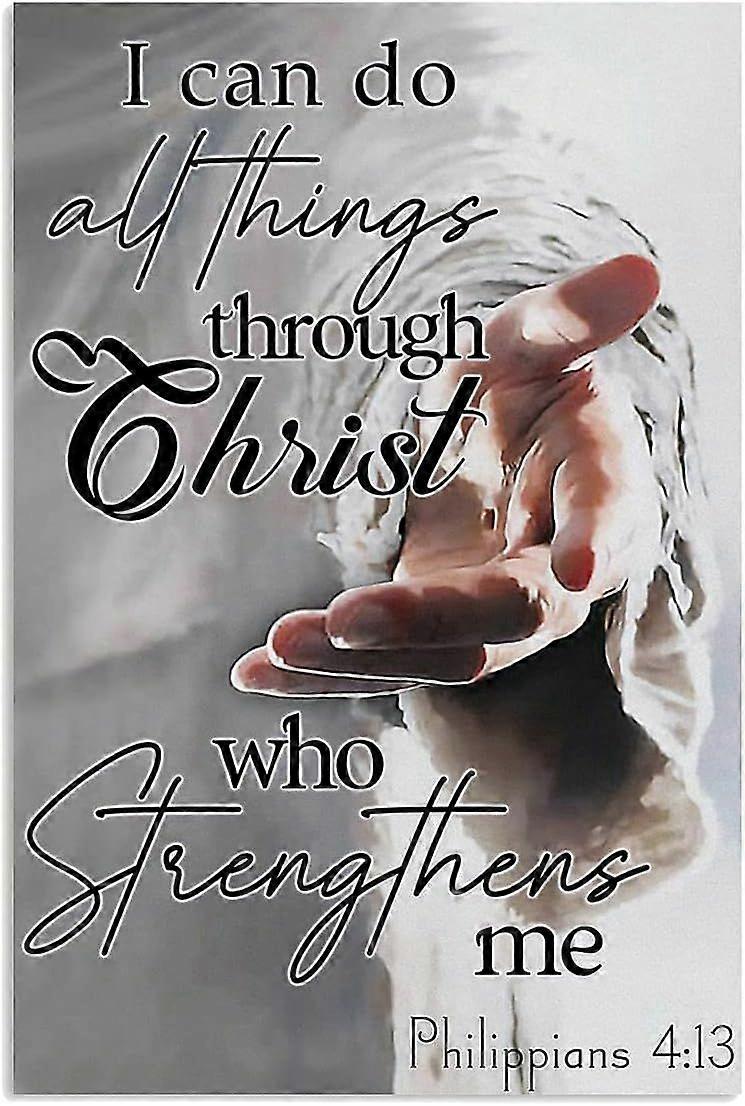 Puslespil Guds hånd Jeg kan gøre alt gennem Kristus, som styrker mig Træpuslespil Udvikling Legetøj Spil Legetøj Gave