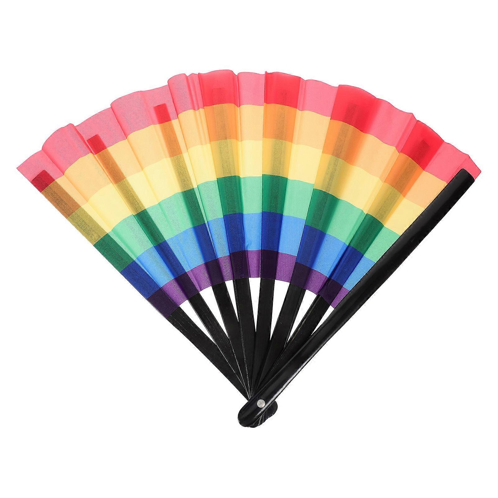 Here's a refined product description for your **Rainbow Color Handheld Folding Fan**:
### π **Rainbow Color Handheld Folding Fan β Portable