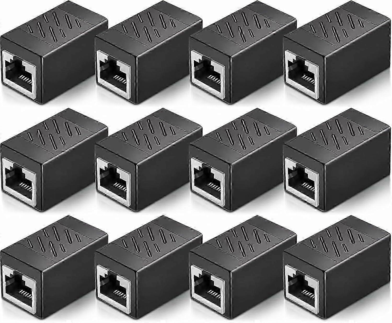 2025 Latest Model RJ45 Coupler, 12 Pack Ethernet Extender Adapter, Ethernet