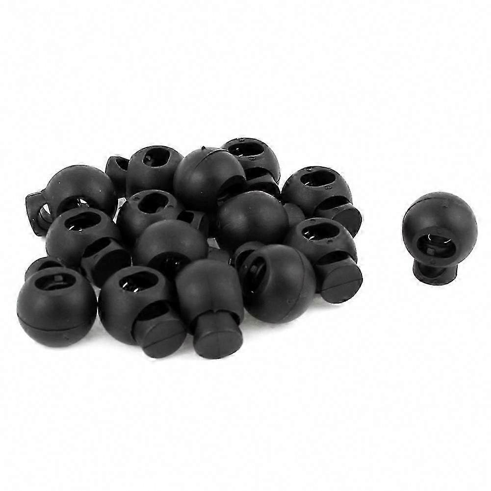 Adjustable Round Toggle Spring Loaded Rope Lanyard Cord Locks 15 Pcs