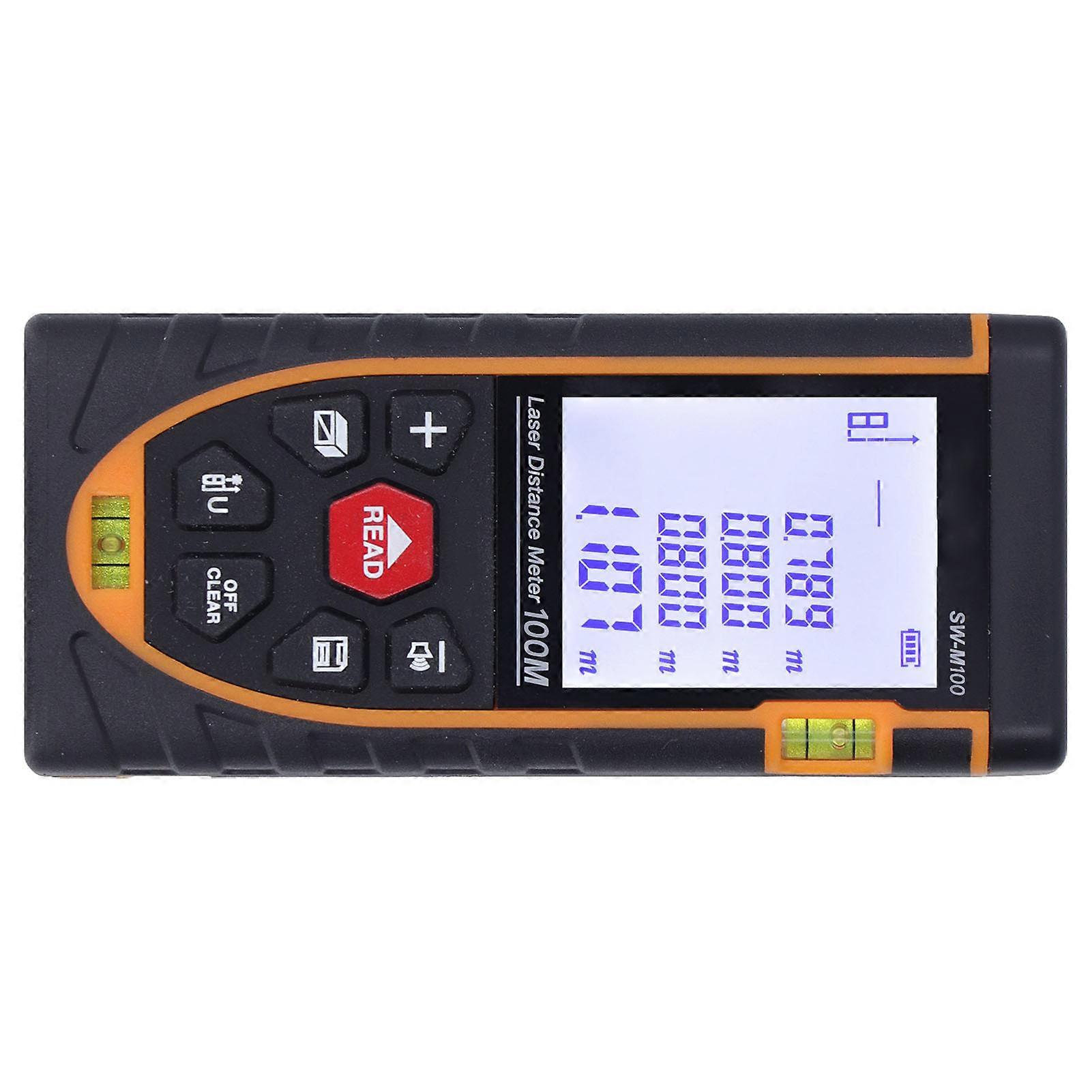 Laser Distance Meter High Accuracy Infrared HD LCD ABS Shell Laser Measurement Tool for Construction 100m 328.1ft 