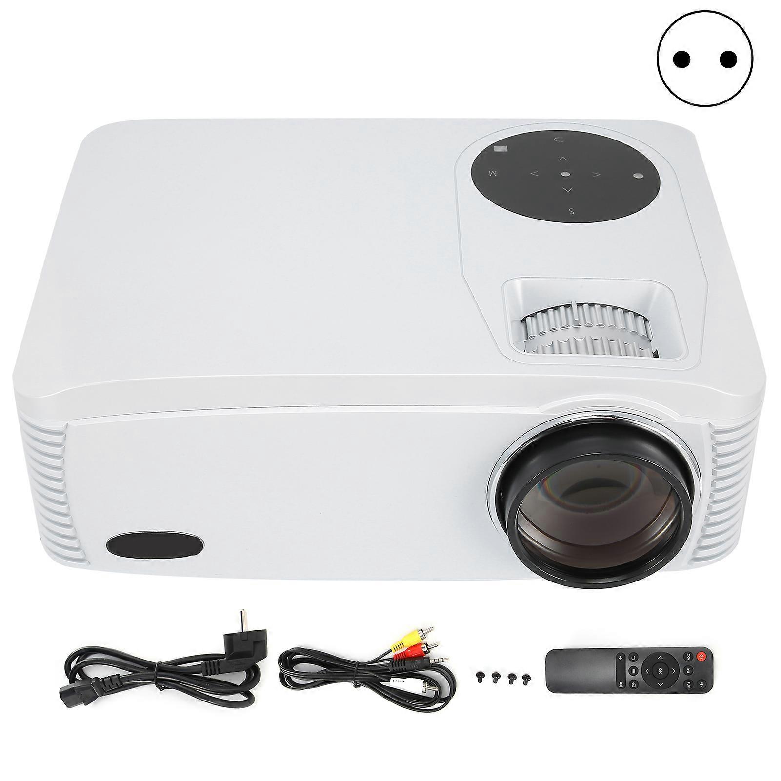 White U99 Office Projector: 1080P, Wireless Screen Sharing, Portable, EU Plug
