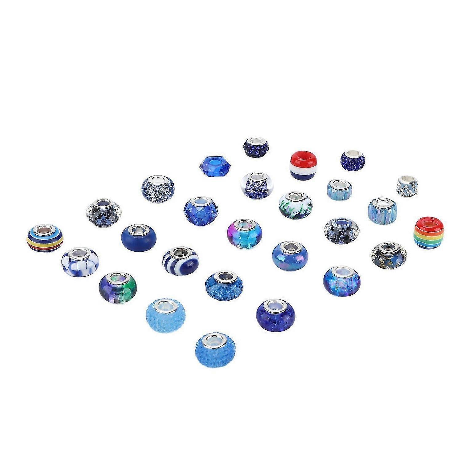 2025 Latest Model 27Pcs Big Hole Beads 5mm Diameter Multiple Styles Exquisite