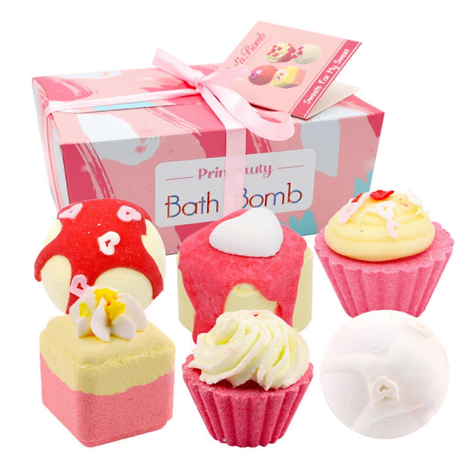 6PCS Multicolor Bath Bombs Set 2x75g+4x70g Spa Kit Essential Oils