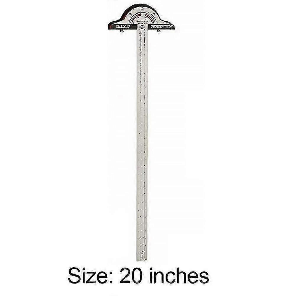 1pcs T-type Woodworkers Edge Rule Protractor Woodworking Ruler Angle Measure Stainless Steel Carpentry Layout Carpenter Tools(haoyi) A-YUHAO