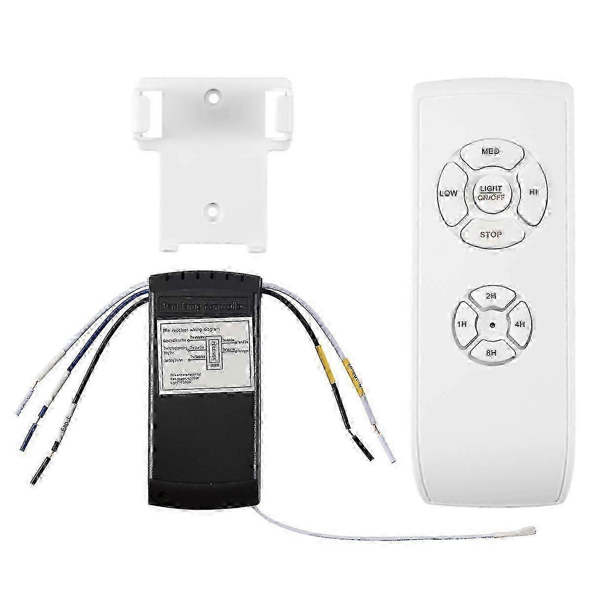 Ceiling Fan Remote Control Kit, Small Size Universal Ceiling Fans Light Remote, Speed, Light & Timing Wireless Control