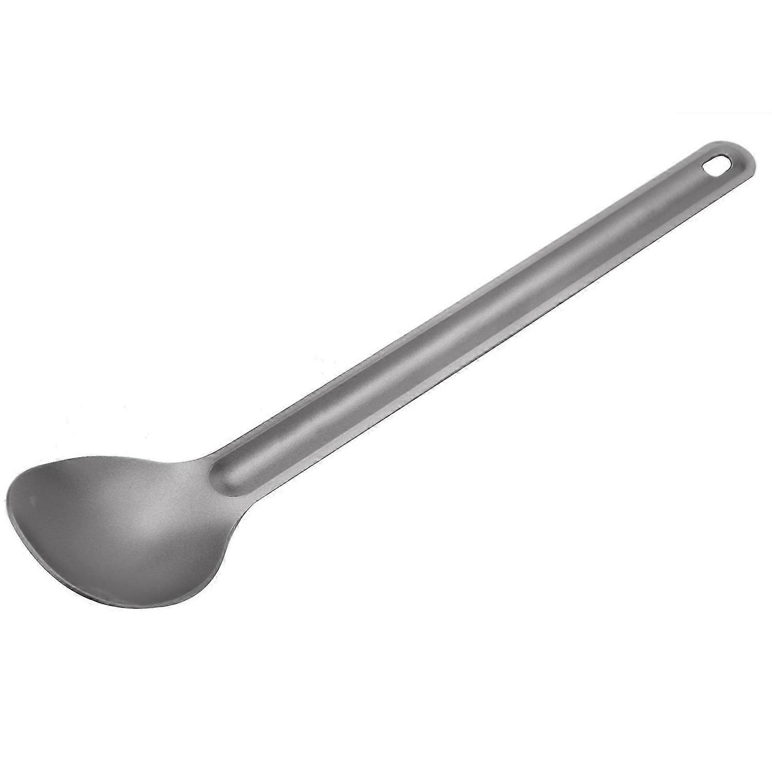 1Pcs 21.5Cm X 3.9Cm Outdoor Tableware Long-Handled Titanium Spoon