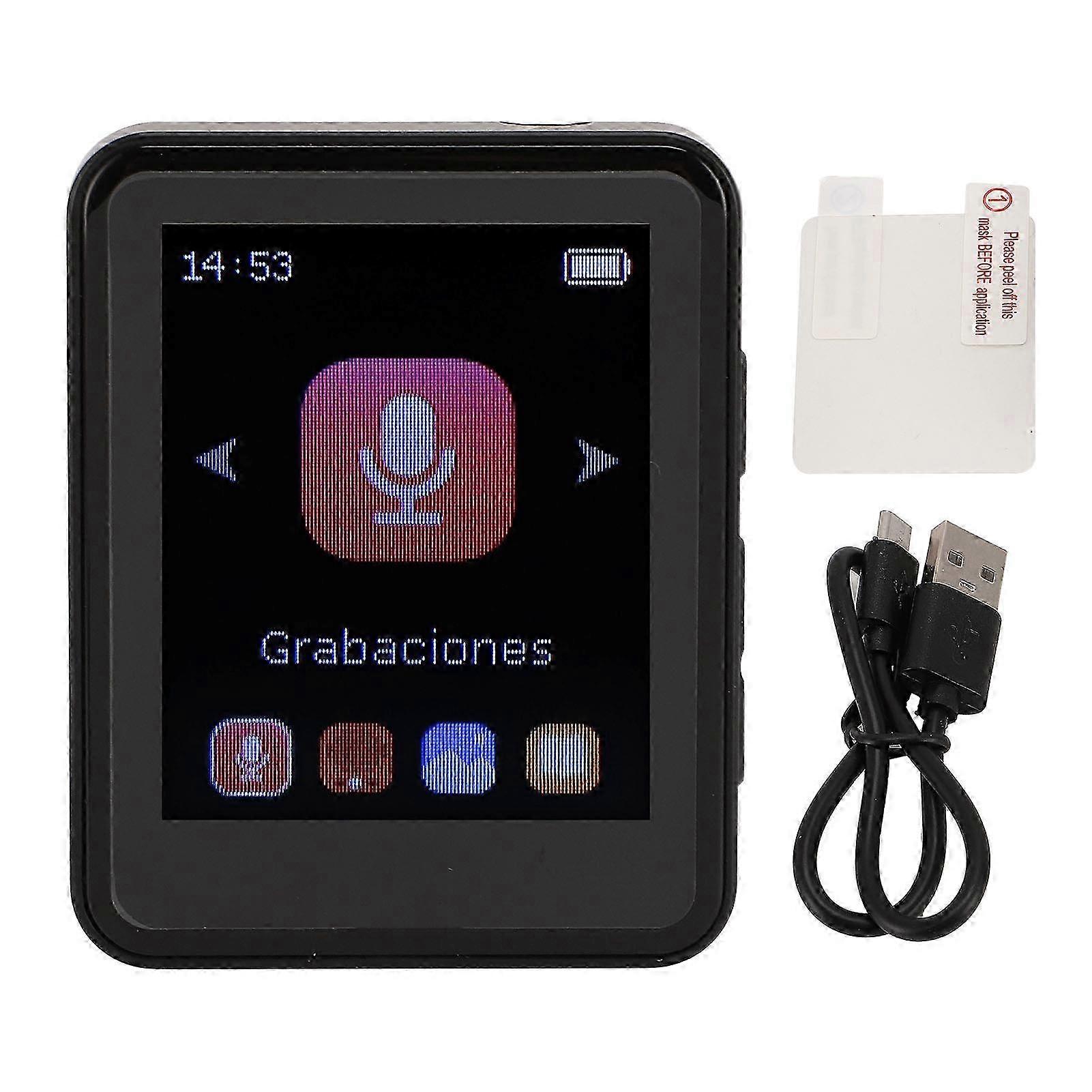 2025 MP3 MP4 1.8 Inch Touch Screen HiFi Sound Portable 128GB Expandable Bluetooth Video Music Player with Back Clip