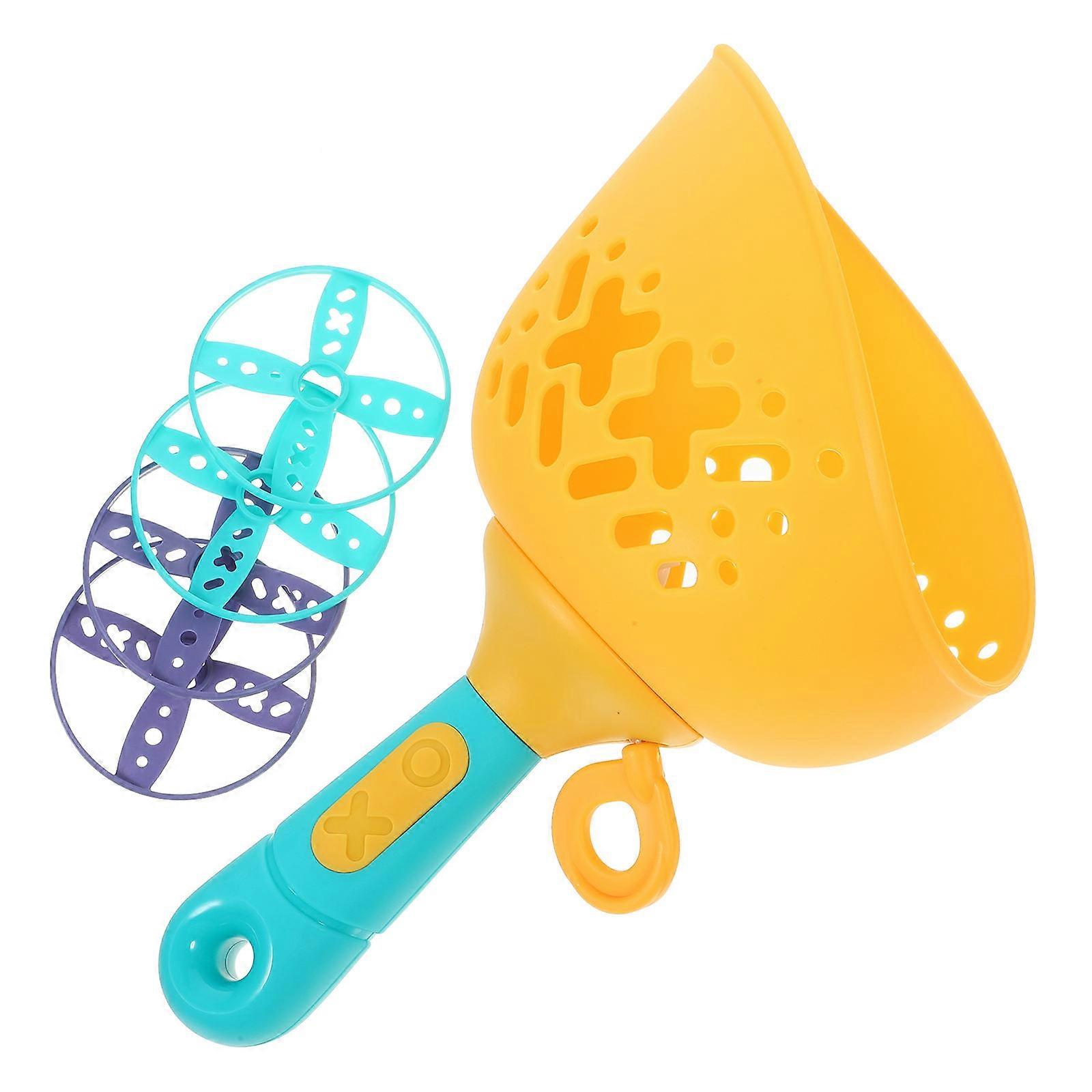 Interactive Flying Disc Toy for Kids Training Launcher 4Sets Yellow