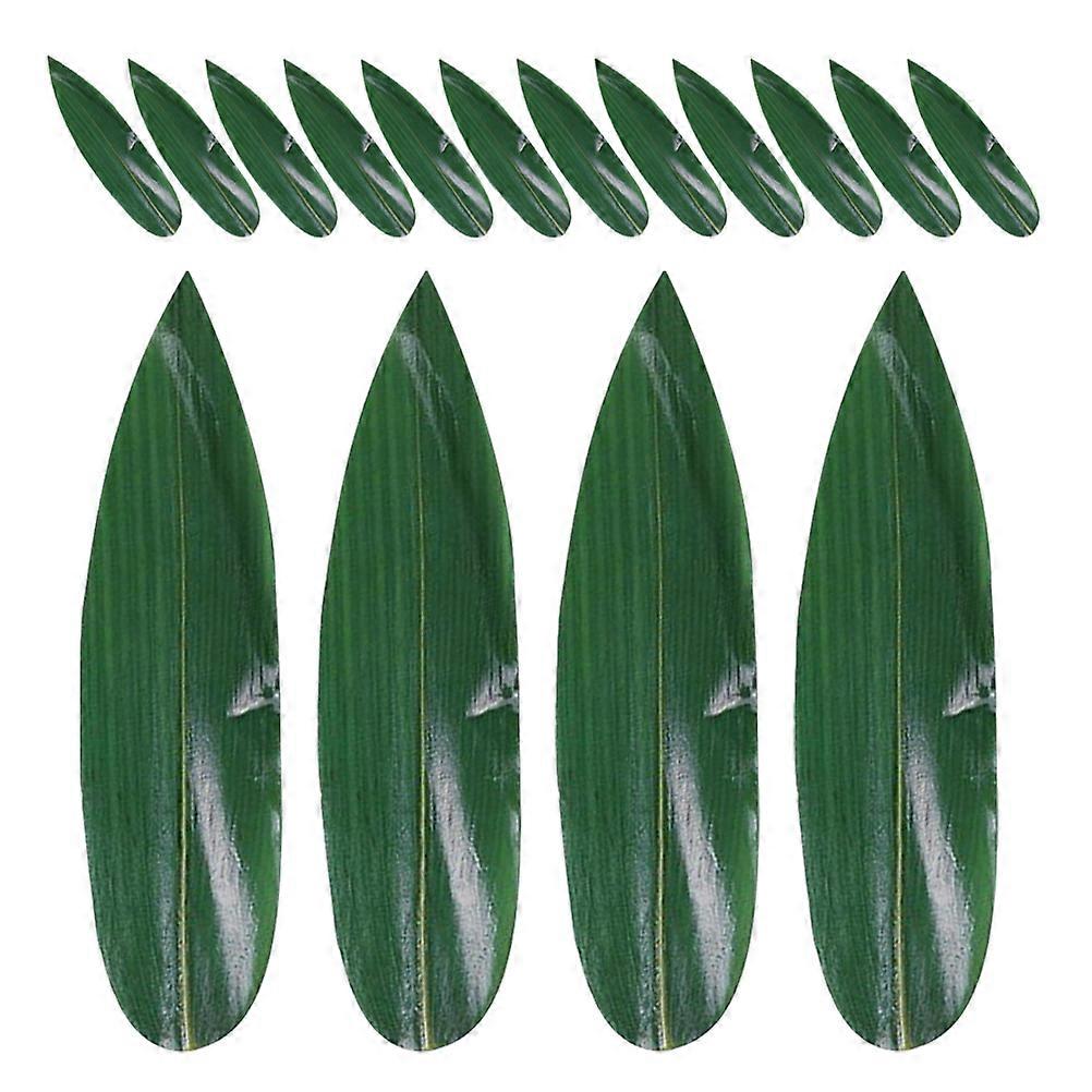 Bamboo Leaf Sushi Mats for Sashimi Serving 400Pcs Green Bamboo Material