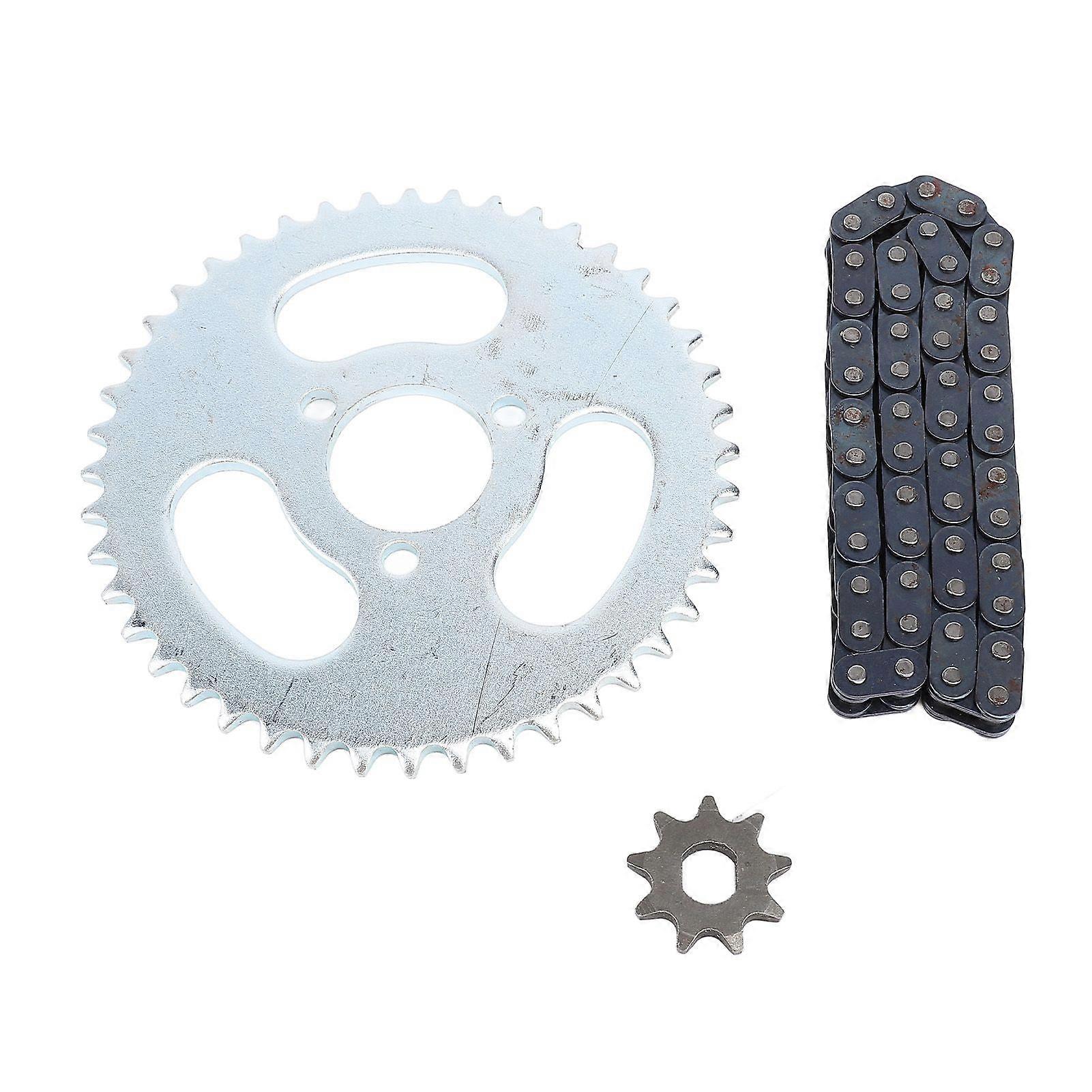 T8F Front Rear Sprocket Chain Kit with 50 Links T8F Chain 3 Hole 44T Rear Sprocket 9T Front Sprocket for Modified Karts Mini Motorcycles