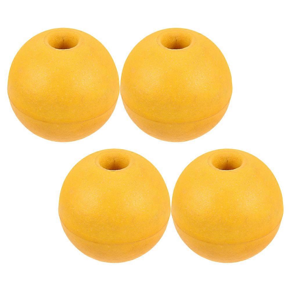 Rope Floats Buoys Fishing Accessories for Boats Kayaks with Yellow Foam Material Ensuring Mooring Stability 4Pcs
