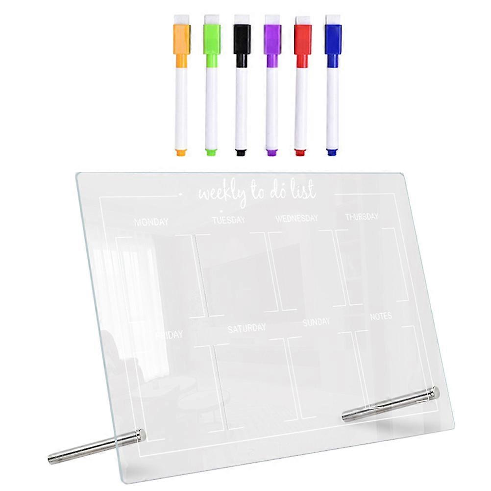 Desk Writing Board for Family Communication in Transparent Acrylic Material with Message Sharing and Planning Notes Function 1 Set