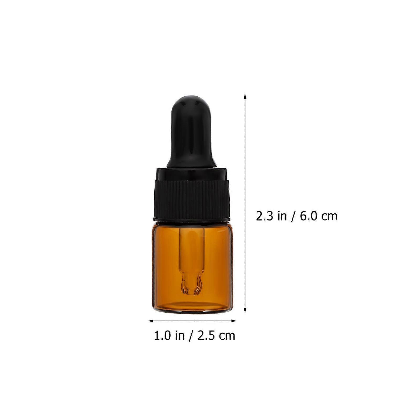 Refillable Essential Oil Bottles Glass Dropper Bottles for Storage Use 15Pcs Brown