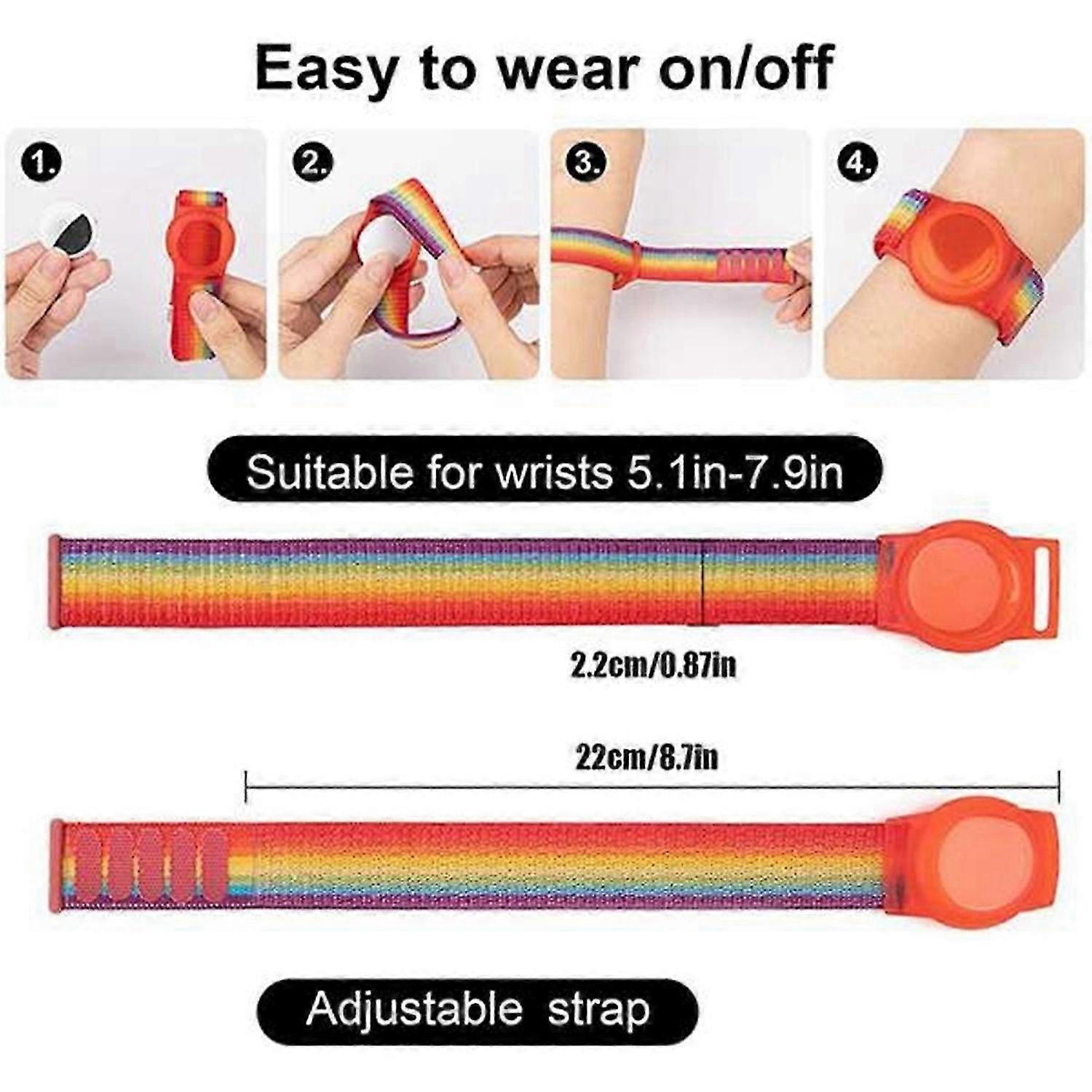 2PCS Kid Wristband Compatible for AirTag Protective Case for Air Tag A