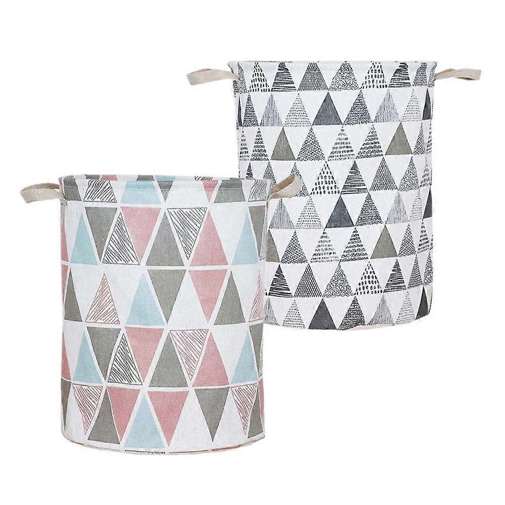 Space Saving Laundry Bucket Home Laundry Bucket Bedroom Use Assorted Color Foldable 2Pcs