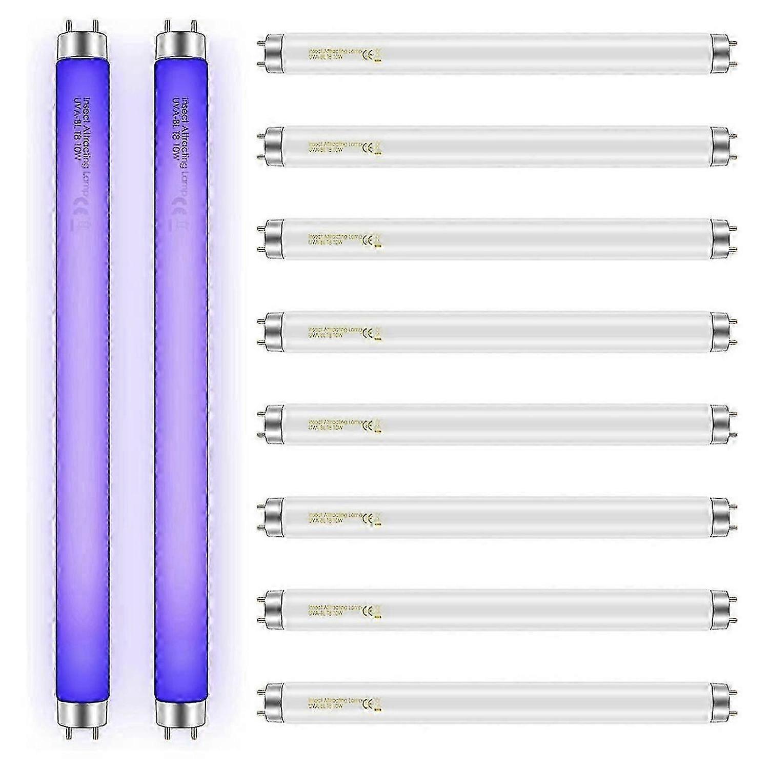 10 Pack Bug Zapper Replacement Light Bulbs 10W for 20W Indoor Bug Zapper, BL T8 F10W 13Inch Light Tu