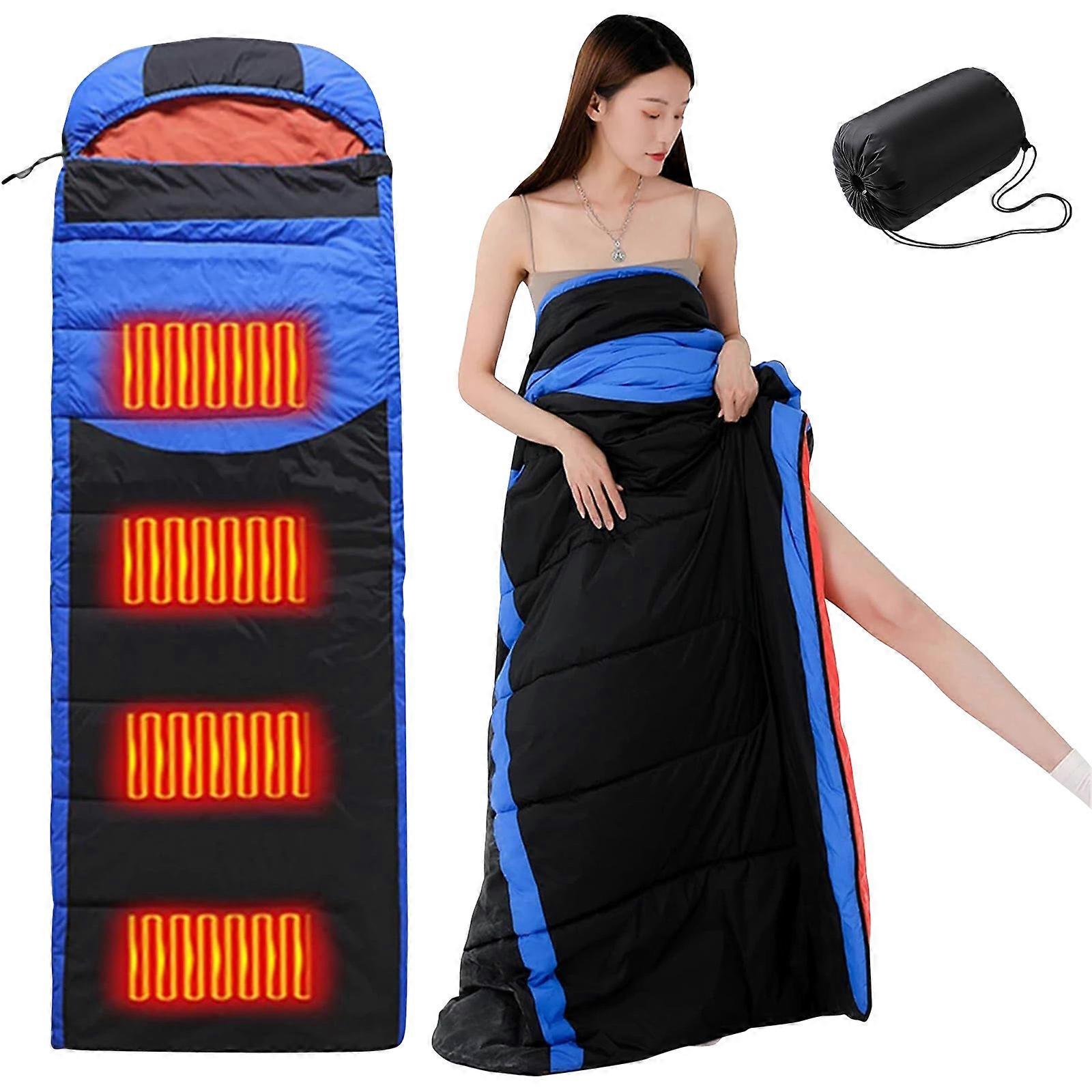 Insulated USB Electric Slumbering Bag For Camping Fishing Hiking Soft Polyester Fabric Modifiable Warmth Control Multicolor