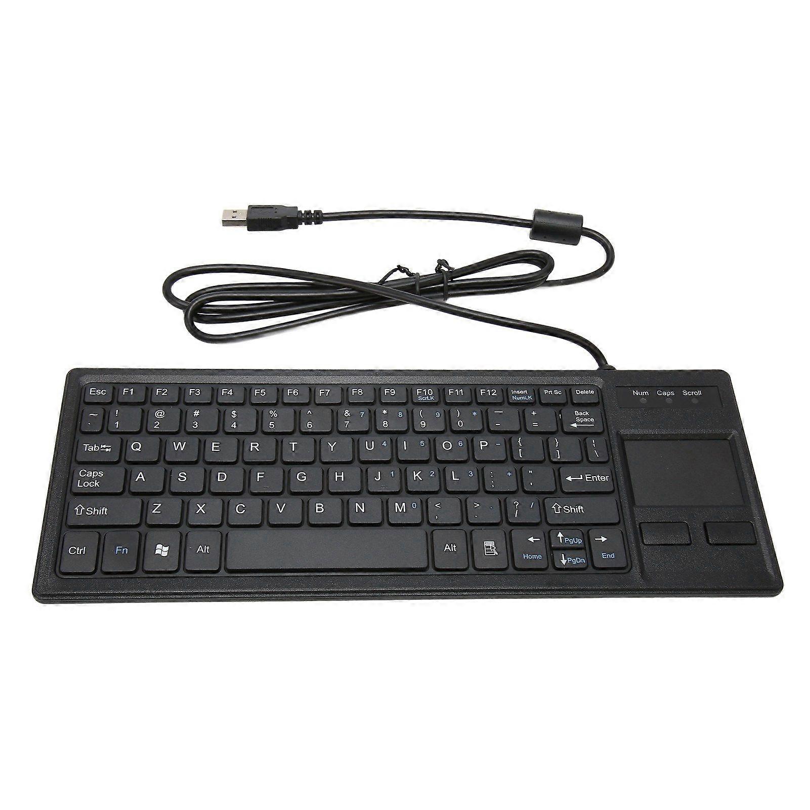 K 800 Keyboard with Touchpad Wired Ultra Thin Mini Compact Touch Keyboard with HUB Function