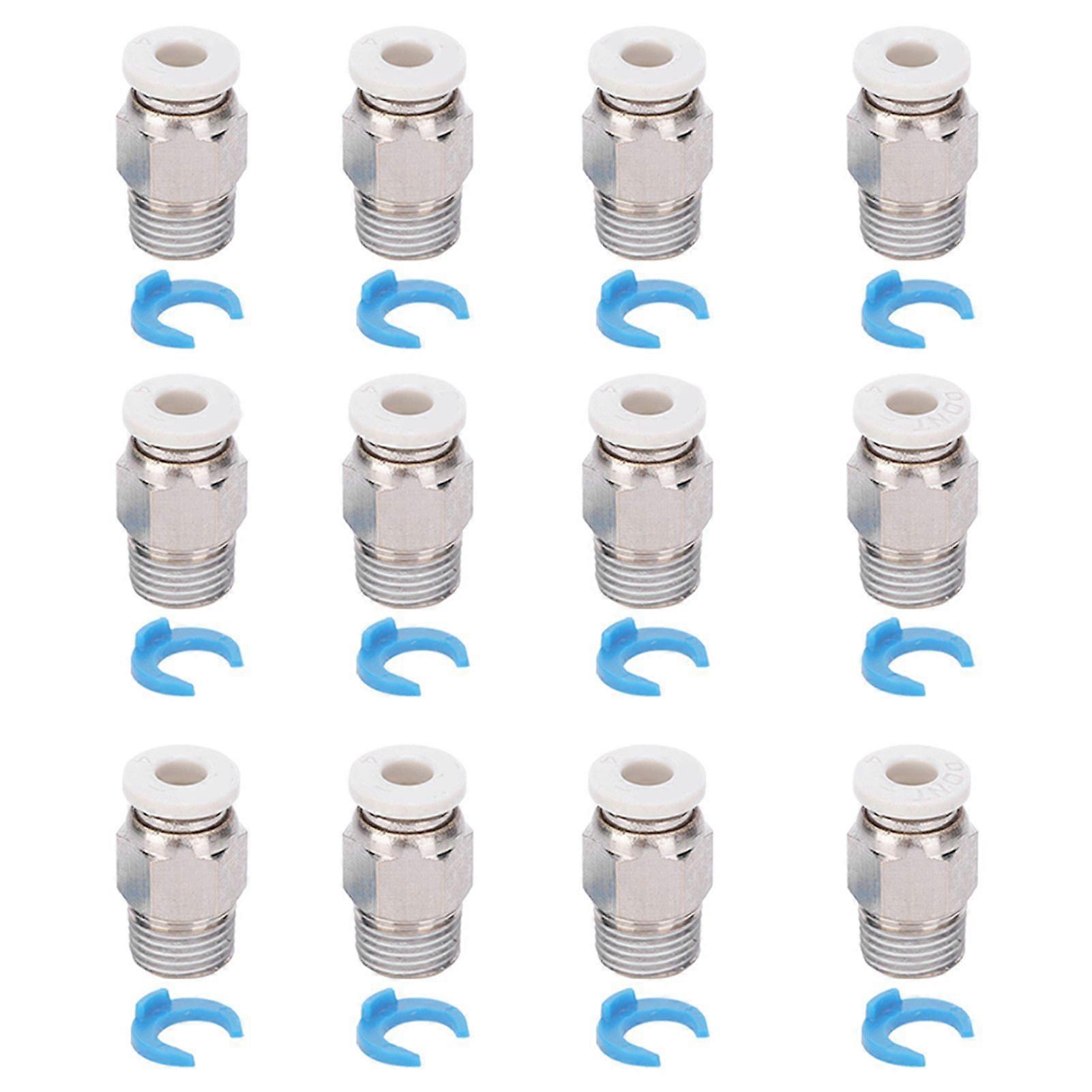 12Pcs Pneumatic Fitting Push Connector 3D Printer Extruder Accessories CR10 M10 Thread