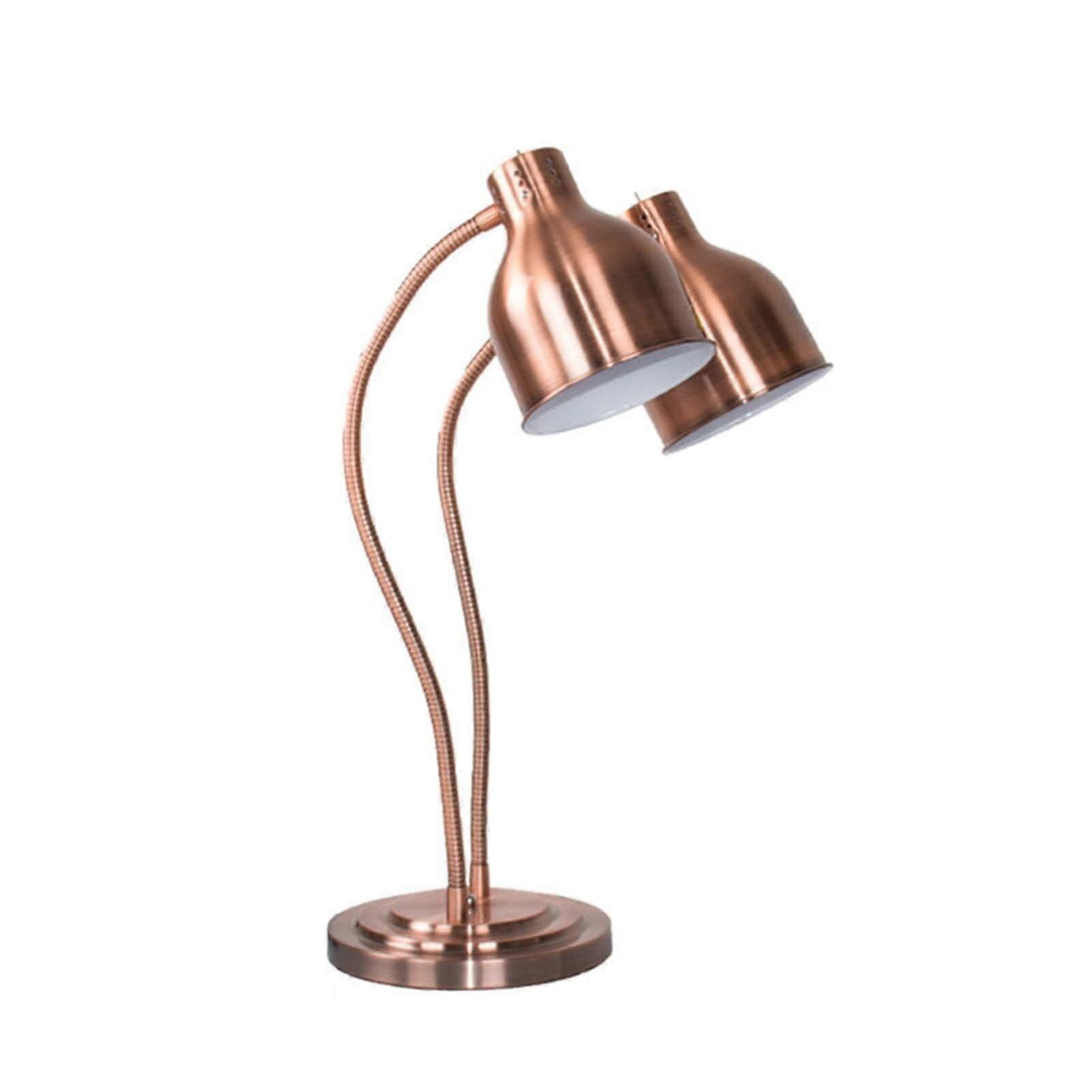 Food Warmer Heat Lamp 250W, Adjustable Angle Buffet Server with Metal Chandelier in Bronze, Commercial Food Warming Lamp