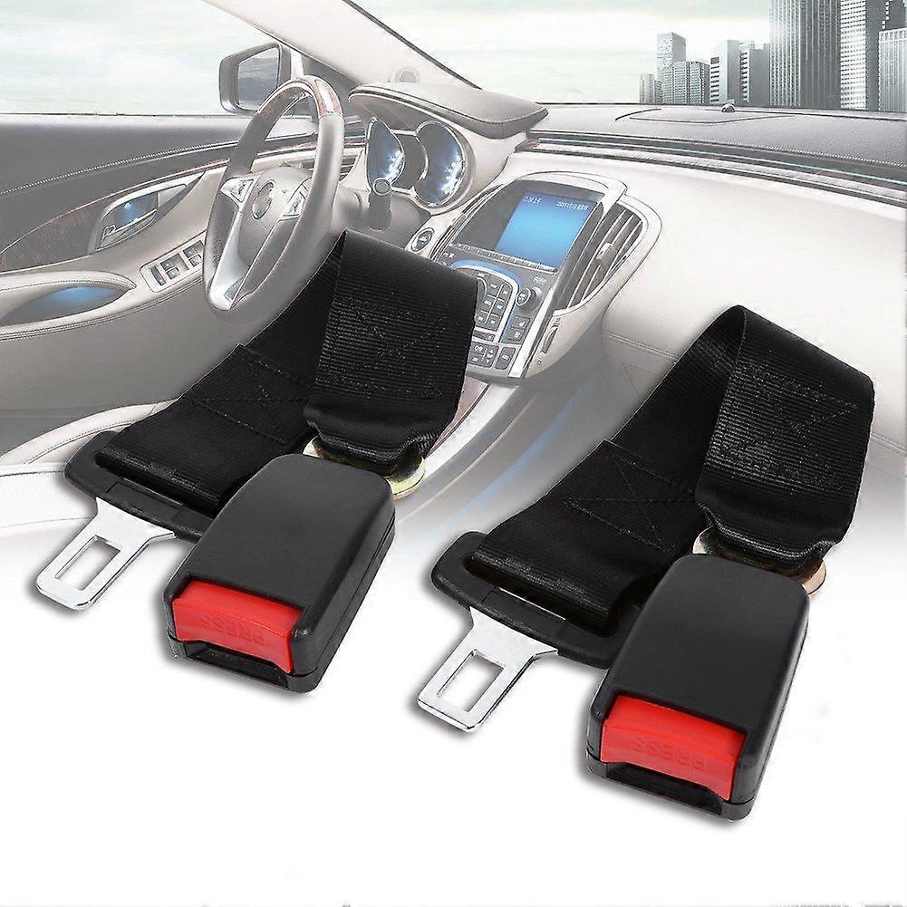 2x Universal 14" Car Truck Seat Seatbelt Safety Belt Extender Extension w/Buckle