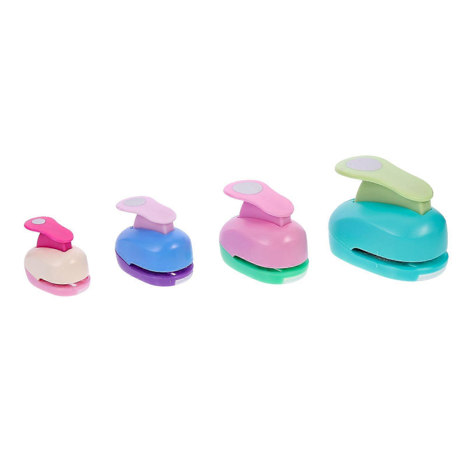 4Pcs Paper Punch for Crafting Circle Shape Paper Punch Children Craft Making Paper Punch