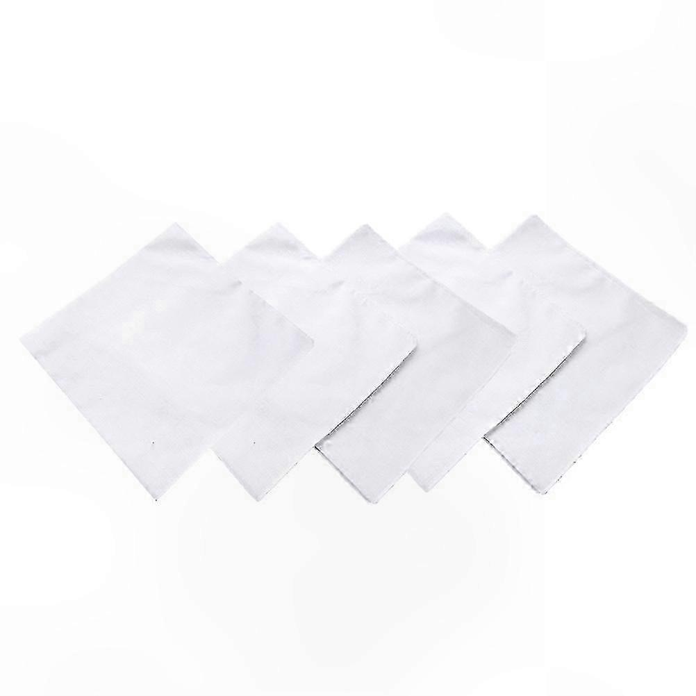5-Pack White Cotton Handkerchiefs for DIY Crafting and Graffiti Art Projects