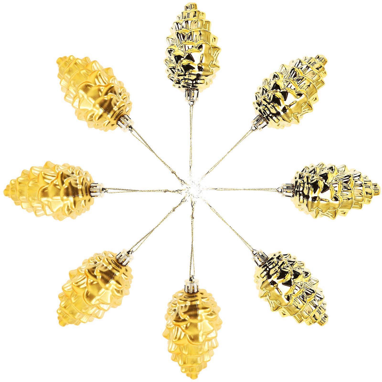 Festive Plastic Pinecone Ornaments for Christmas Tree 32 Pieces Set